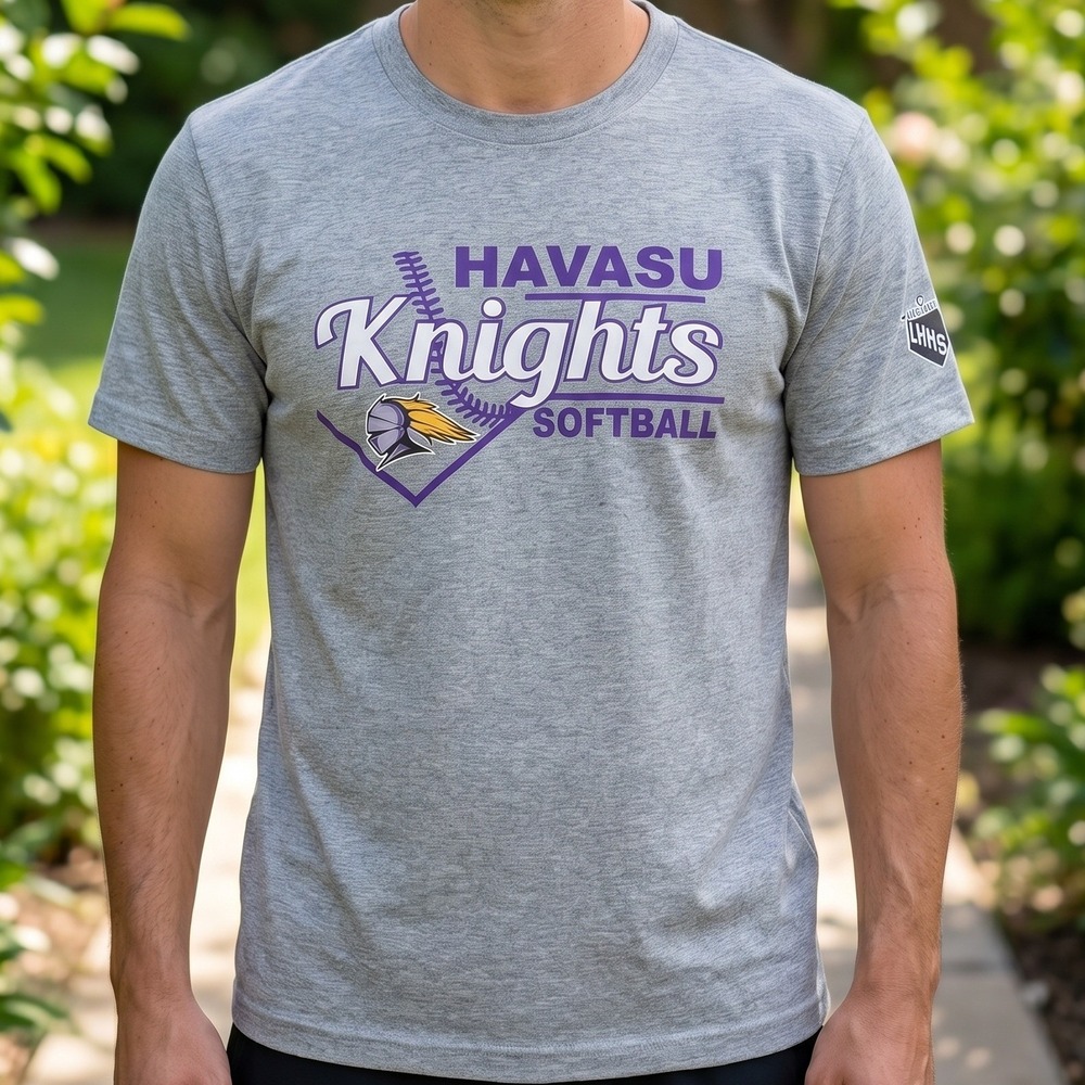 Nike Havasu Knights Softball T-Shirt Mens Heather‎ Gray LHHS Lake Havasu Knights